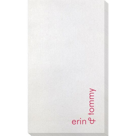 Corner Text with Ampersand Bamboo Luxe Guest Towels